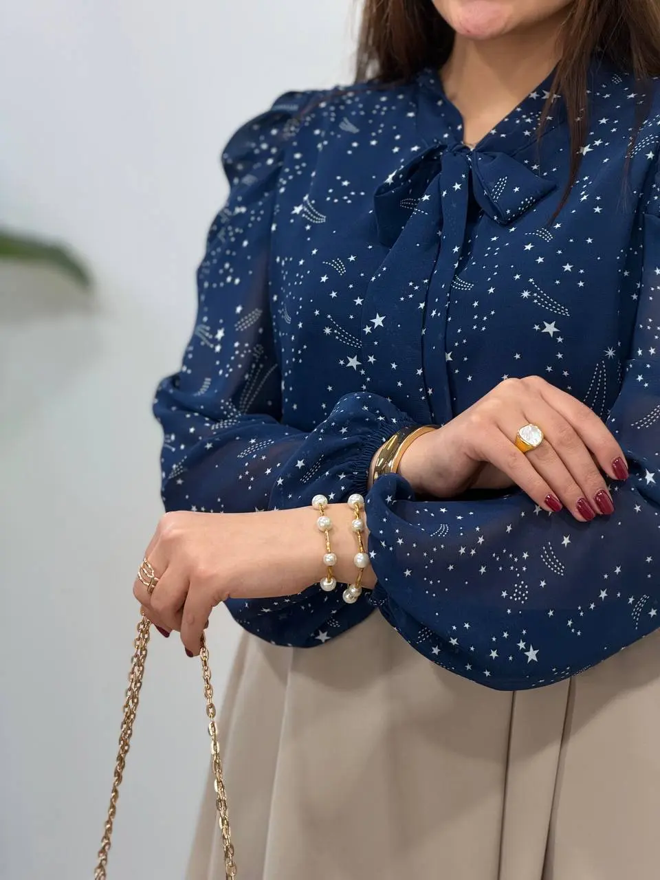 شومیز حریر مجلسی مهلا 4934